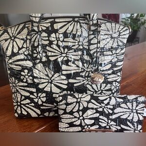 NWT Brahmin SET in DAISY BATIK Melbourne DUXBURY Satchel & ADY Wallet